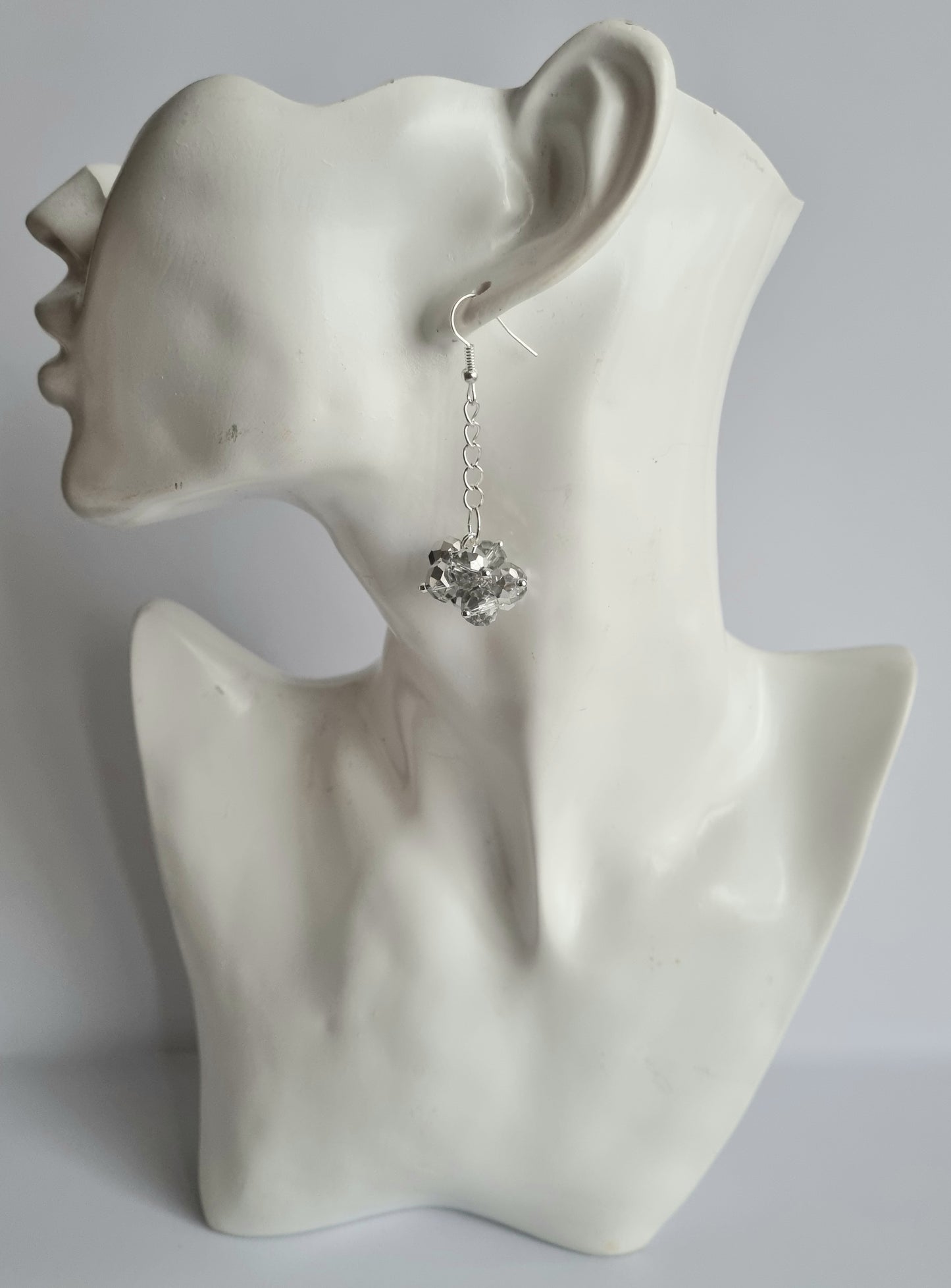 Crystal Four Stranded Necklace and Earrings Sets