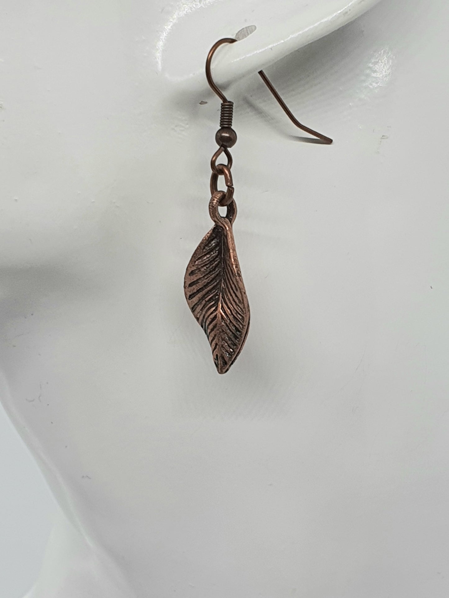 Antique Copper Drop Earrings