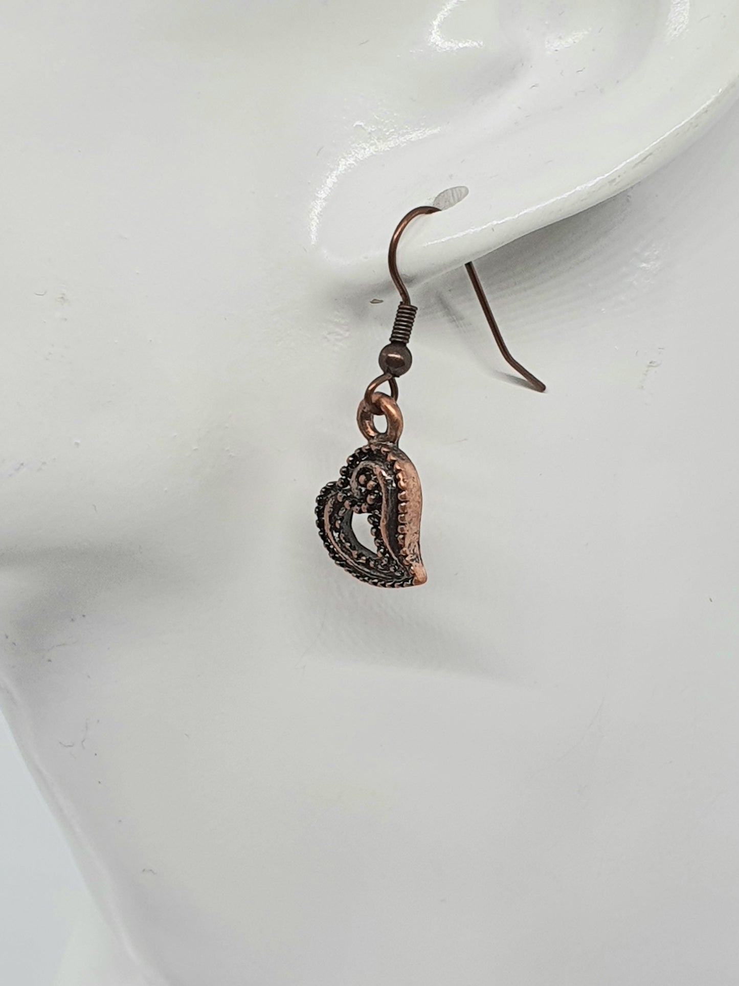 Antique Copper Drop Earrings