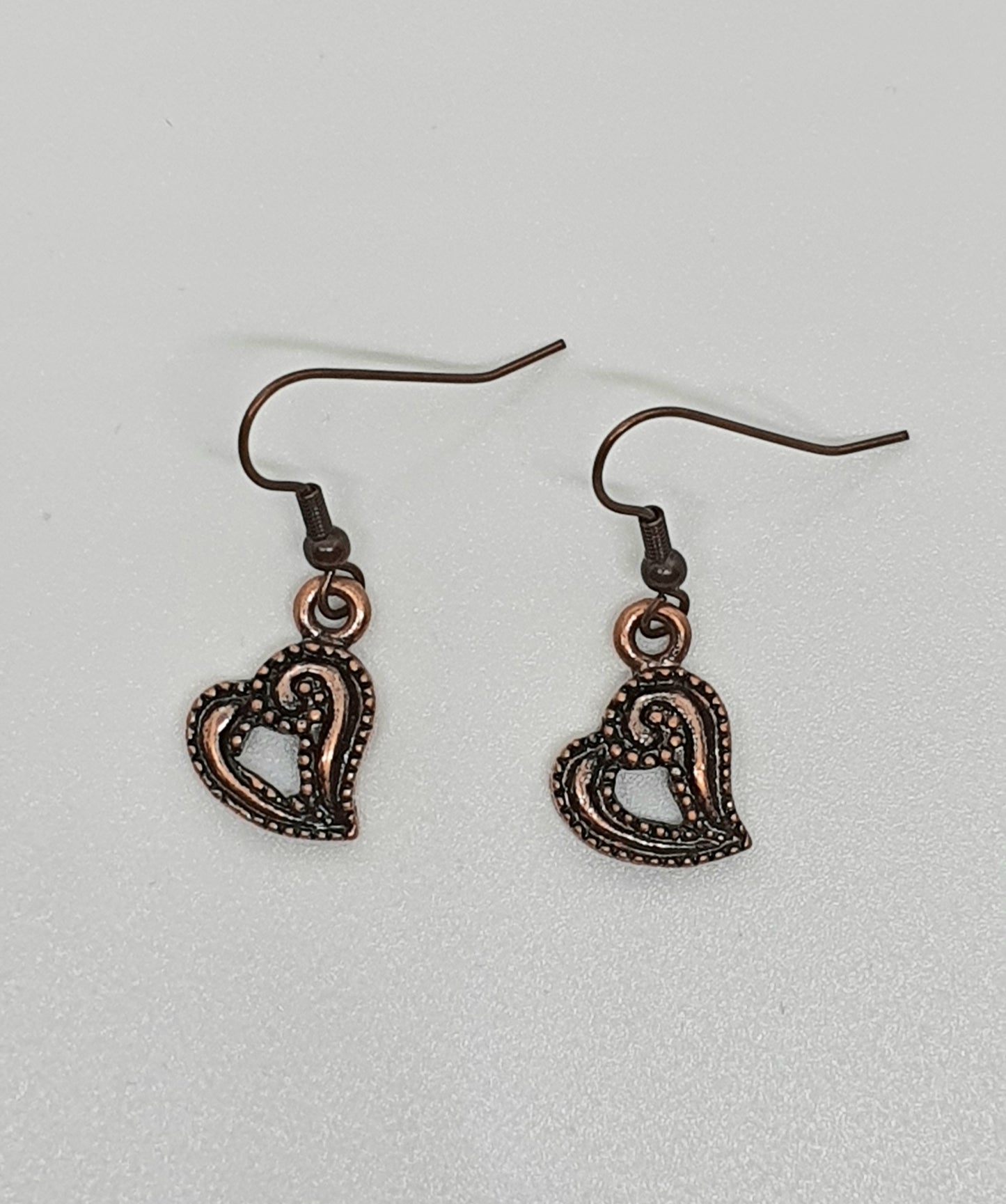 Antique Copper Drop Earrings