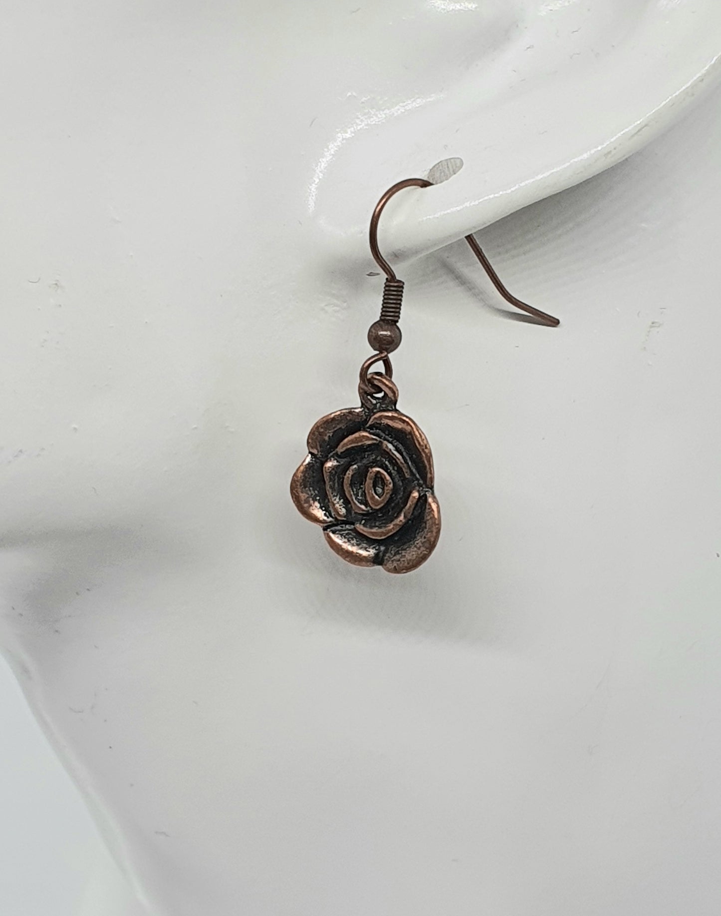Antique Copper Drop Earrings
