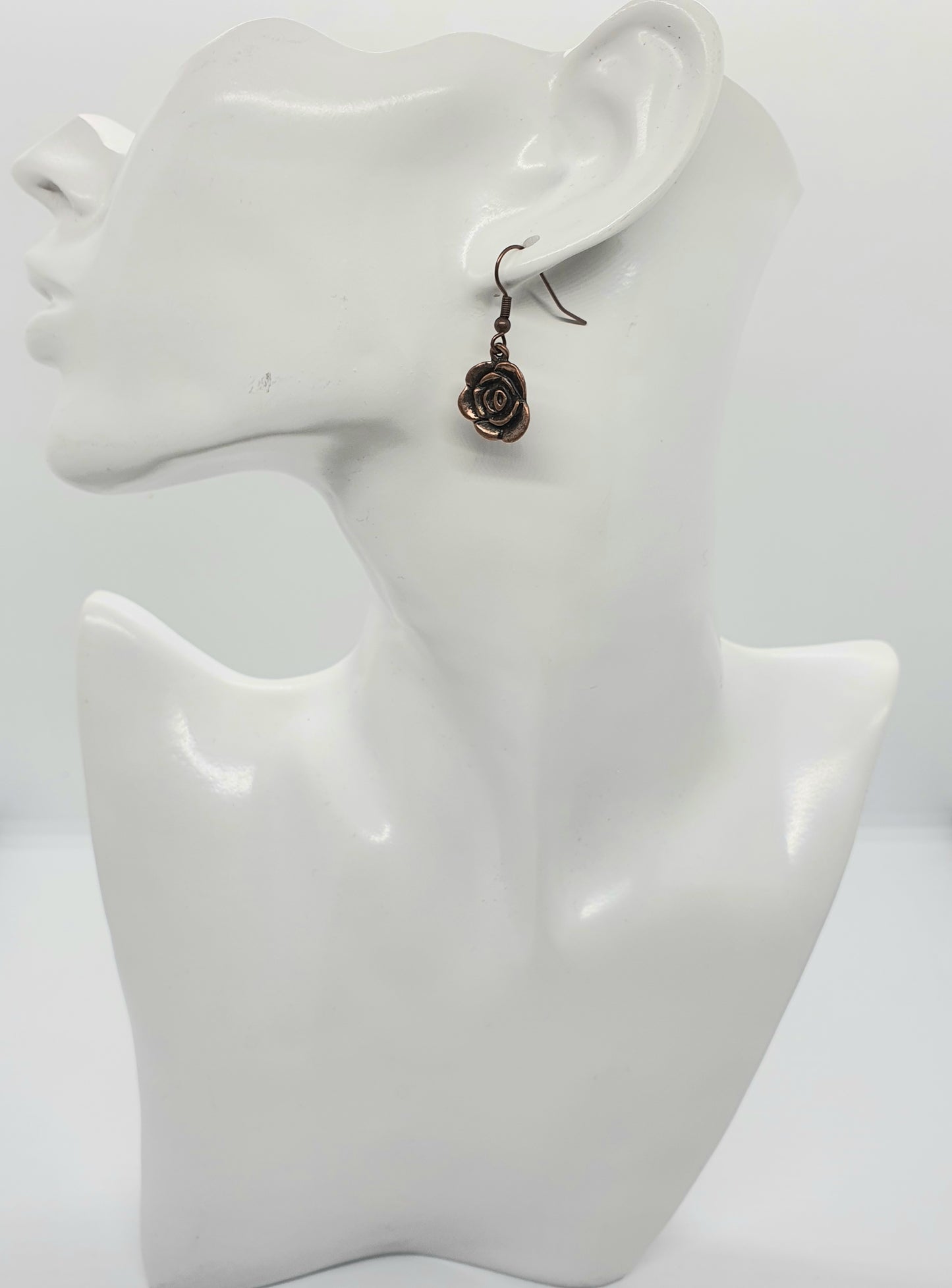 Antique Copper Drop Earrings