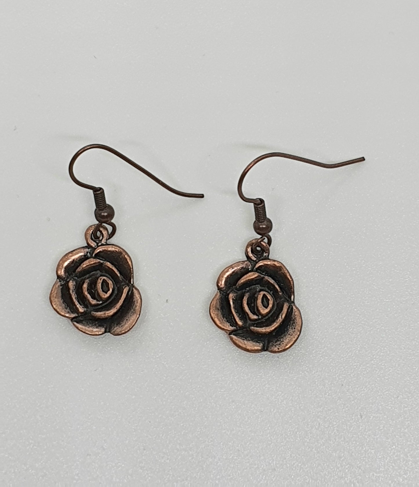 Antique Copper Drop Earrings
