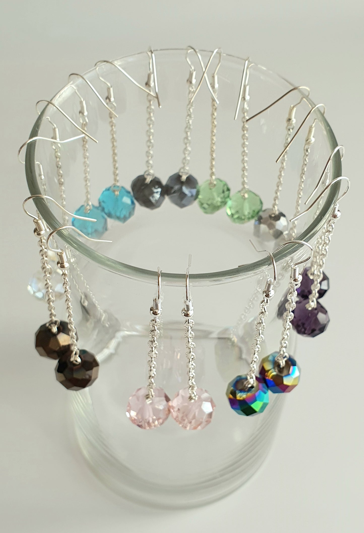 Crystal Chain Dangle Earrings