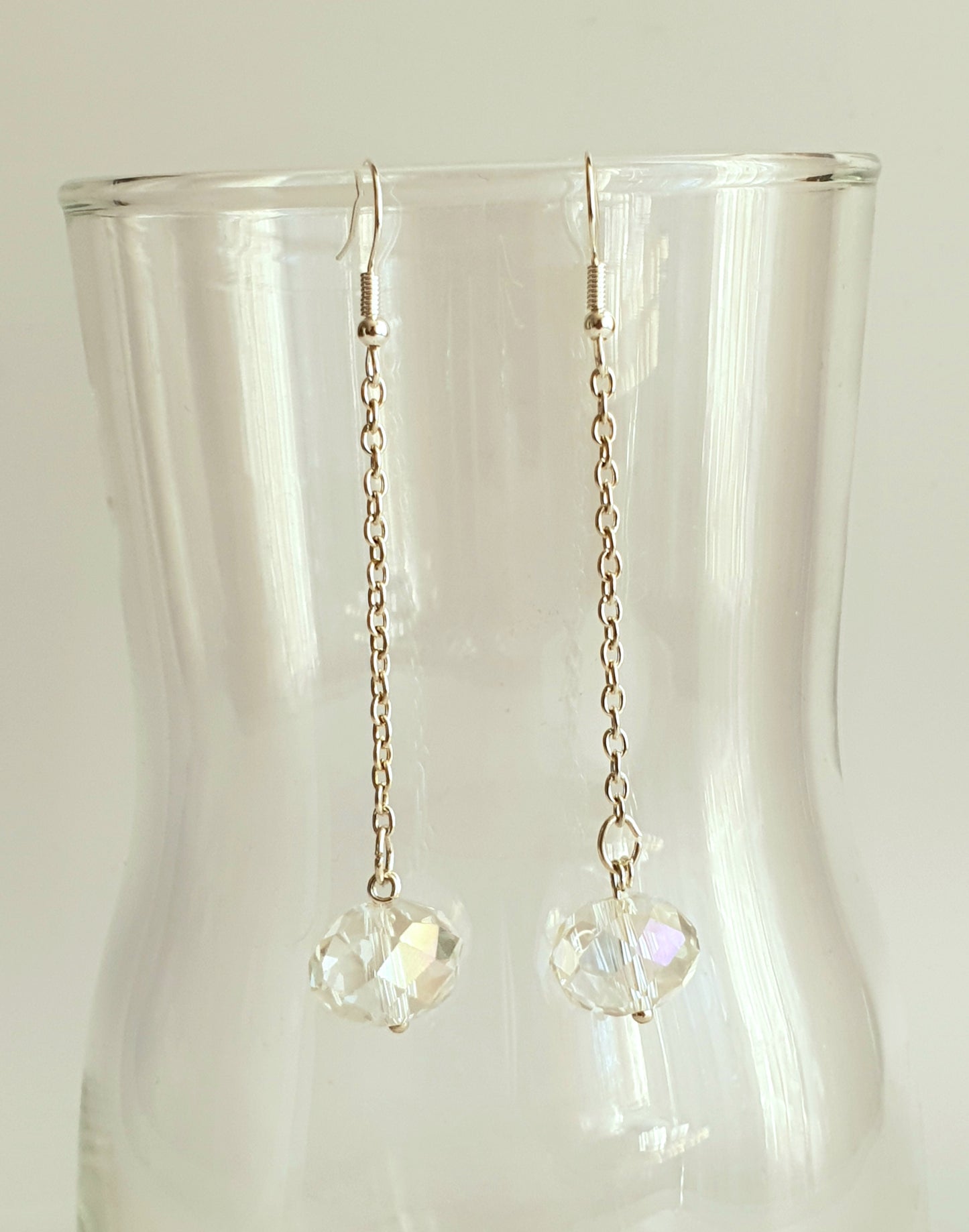 Crystal Chain Dangle Earrings